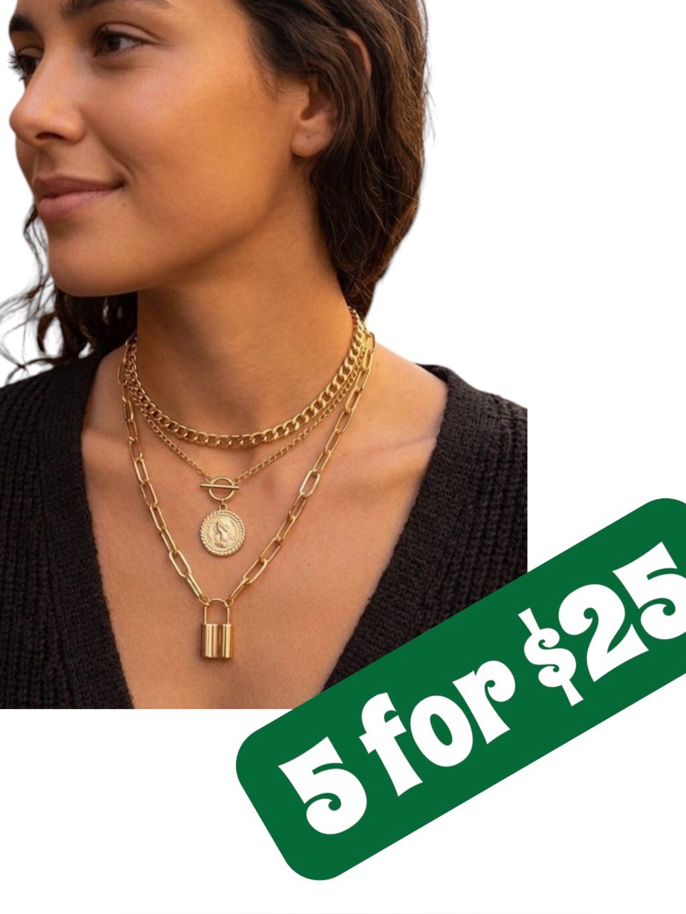 *5 ITEMS FOR $25* Super Lightweight Multi layer Necklace